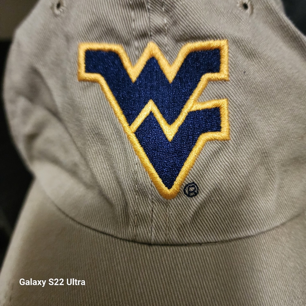 West Virginia Mountaineers Licensed Trucker Hat Cap Blue Gold Logo Adjust Strap